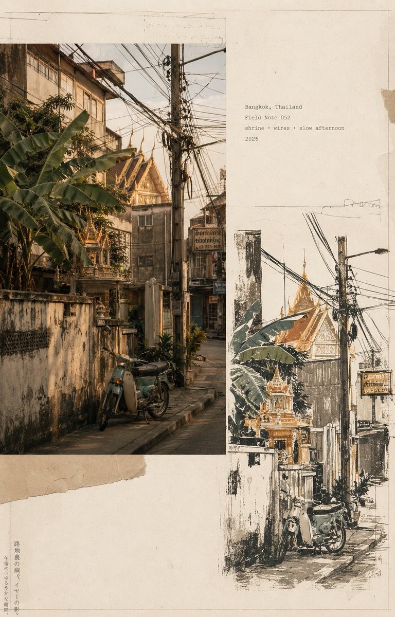 Vintage Travel Journal Collage