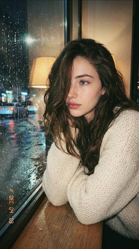 Nostalgic Rainy Window Portrait