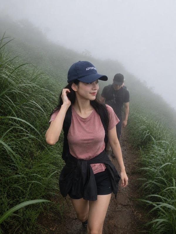 Misty Mountain Hiking Portrait