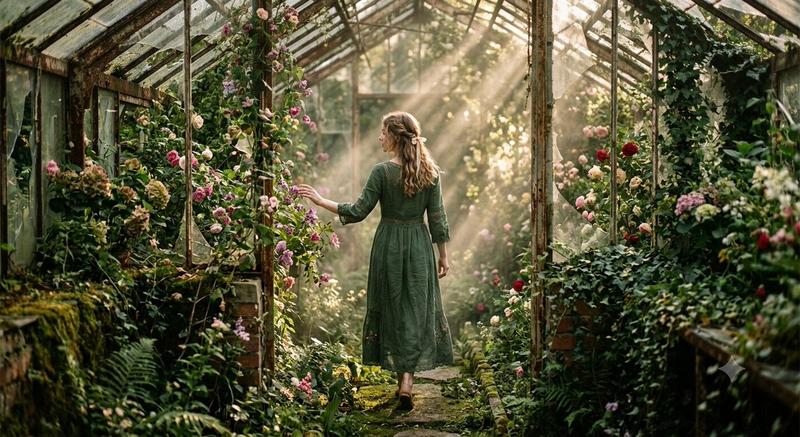 Abandoned Greenhouse Cinematic Portrait