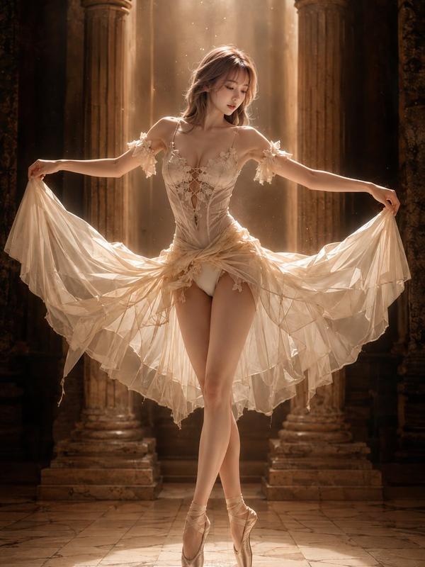 Golden Light Ballet Dancer Hall
