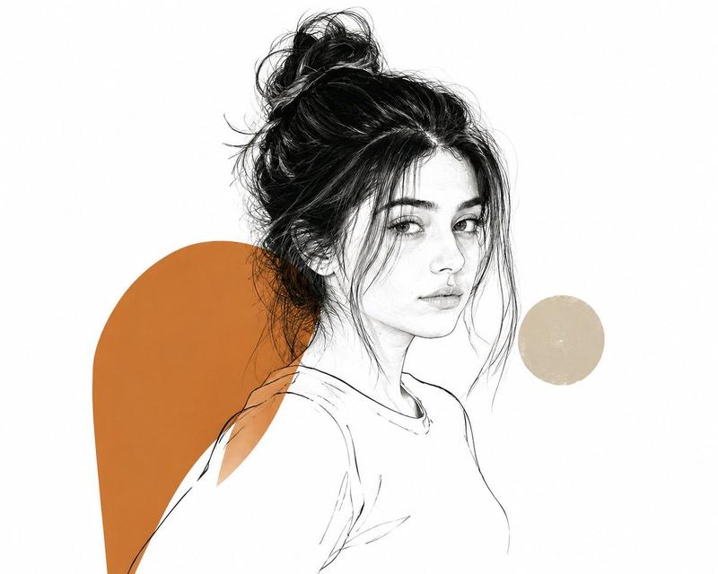 Minimalist Editorial Contour Illustration