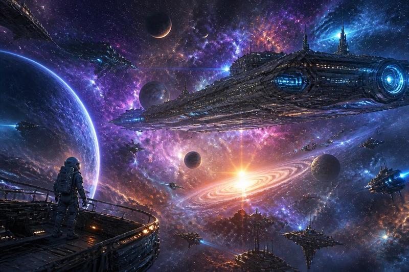 Grand Galactic Nebula Exploration