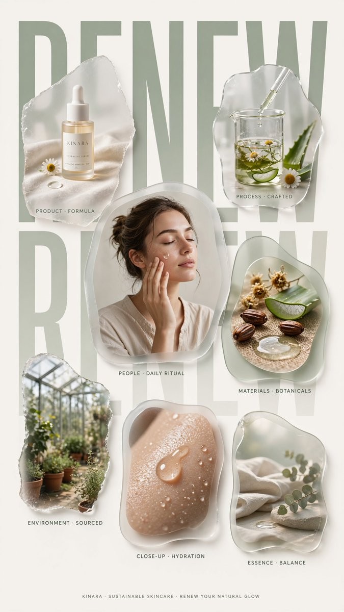 Sustainable Skincare Renewal Poster
