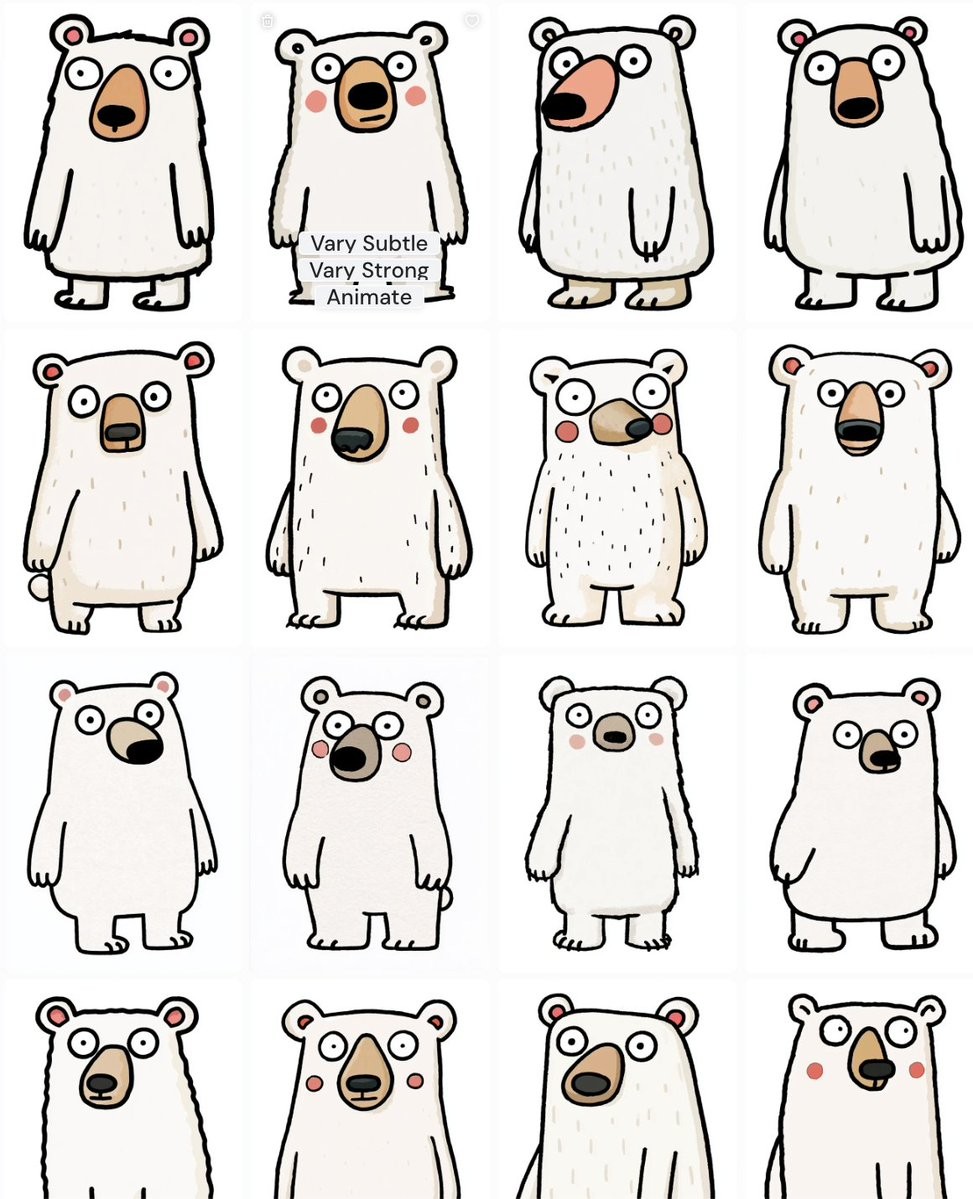 Polar Bear Mascot Variation Sheet