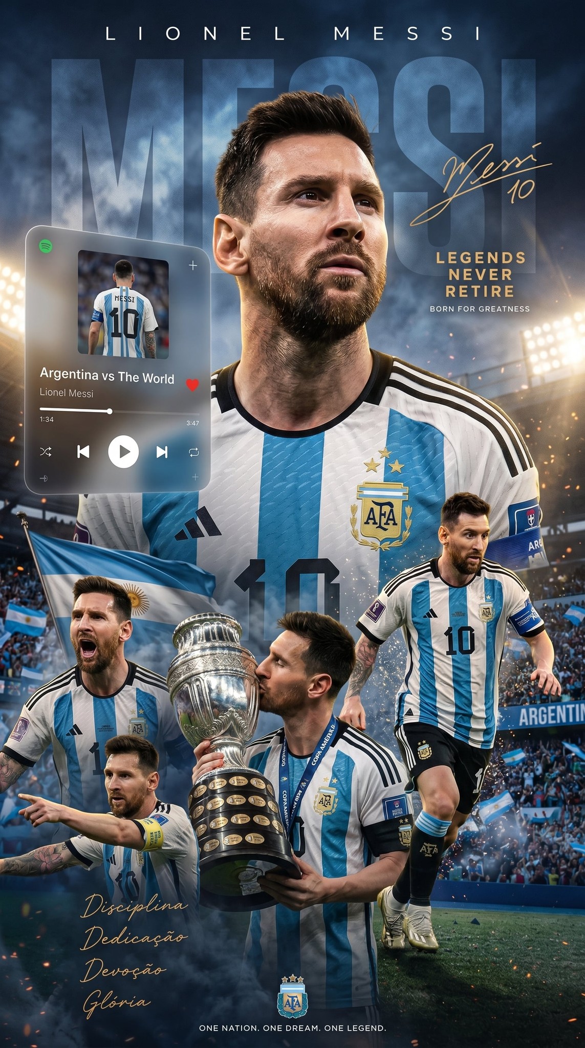 Football Legend Music Player Poster