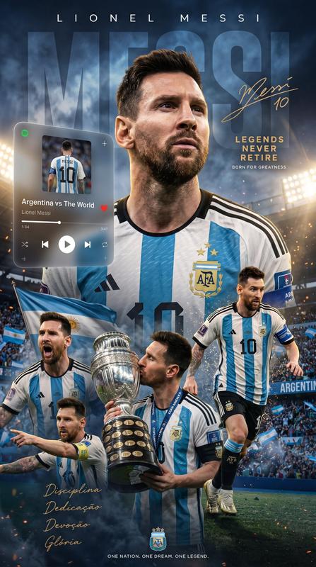 Football Legend Music Player Poster