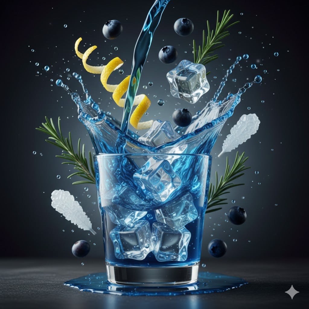Floating Cocktail Food Advertising