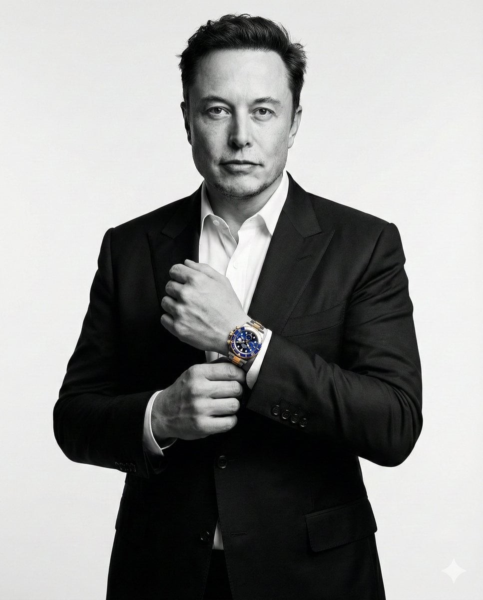 Black-and-White Luxury Watch Advertisement