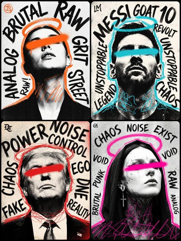 Gritty Punk Street-Art Poster
