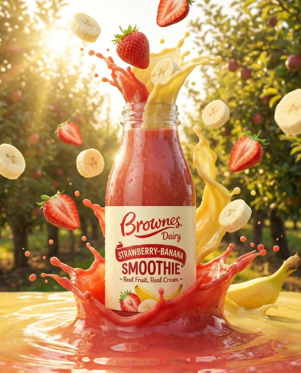 Premium Fruit Drink Splash Ad
