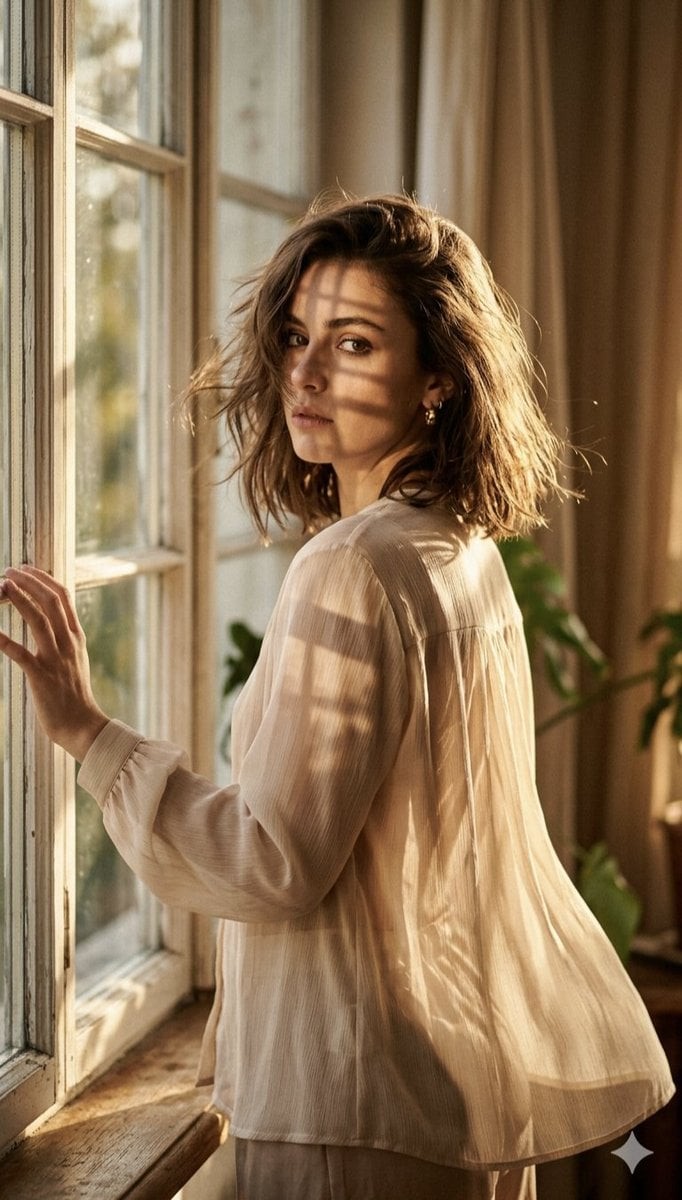 Window Blind-Shadow Fashion Portrait