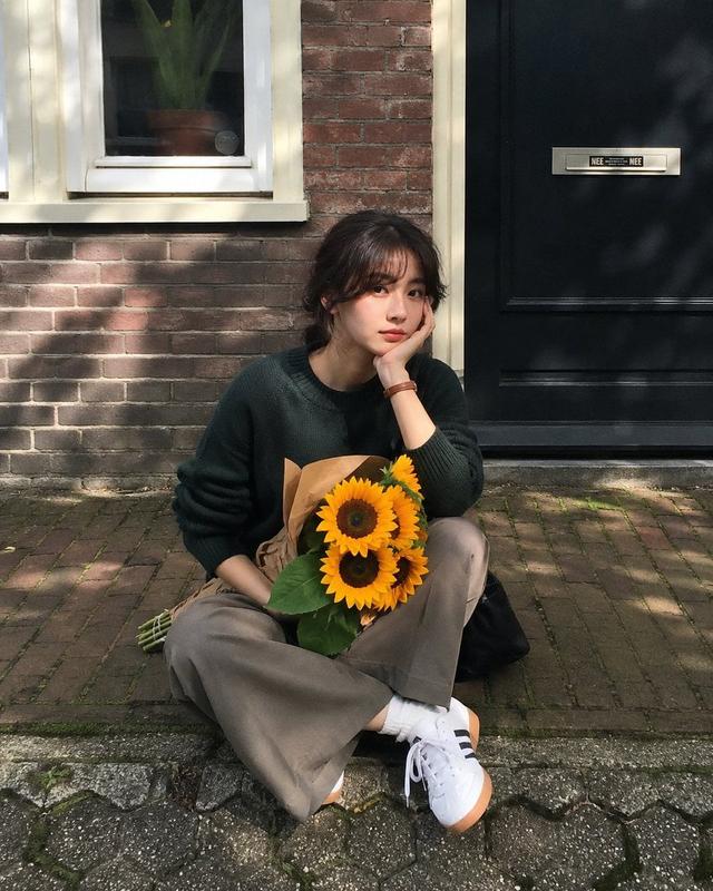 Sunflower Sidewalk Lifestyle Portrait