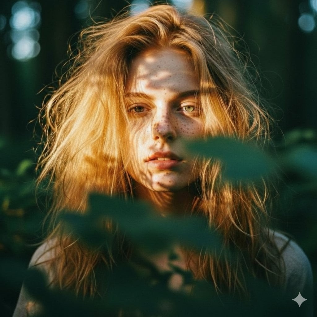 Dappled Forest Freckle Portrait