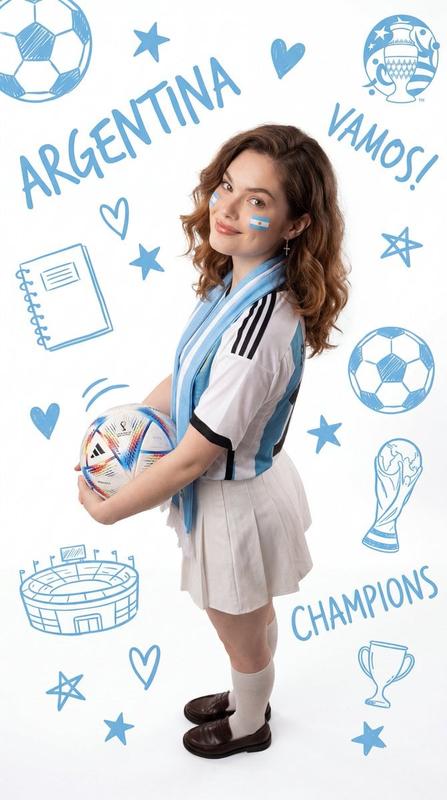 Argentina World Cup High-Angle Portrait