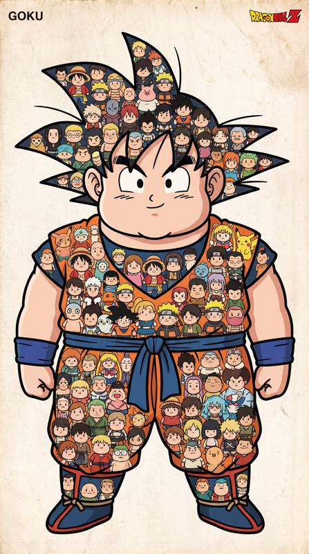 Chubby Figure Favorite Anime Character Poster