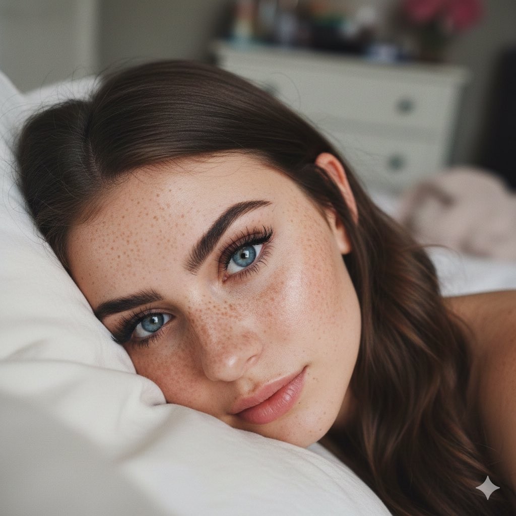 Freckled Blue-Eye Bedroom Close-Up
