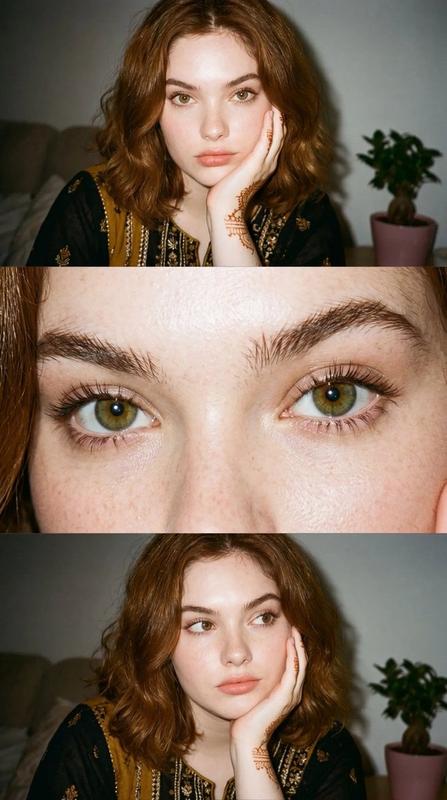 Three-Panel Flash Film Indoor Portrait