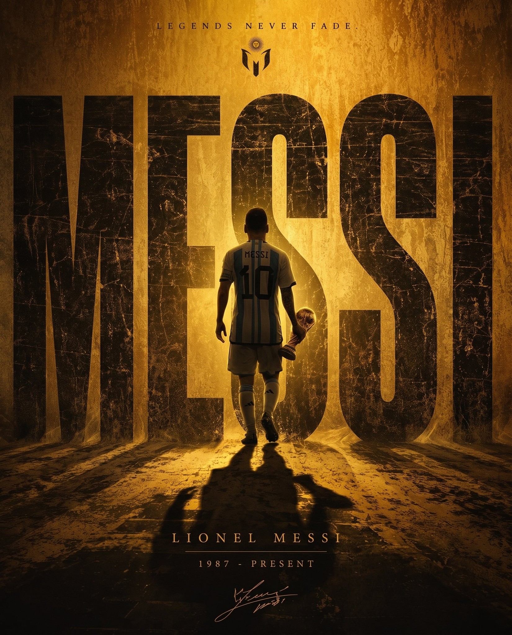 Minimal Messi Legacy Sports Poster