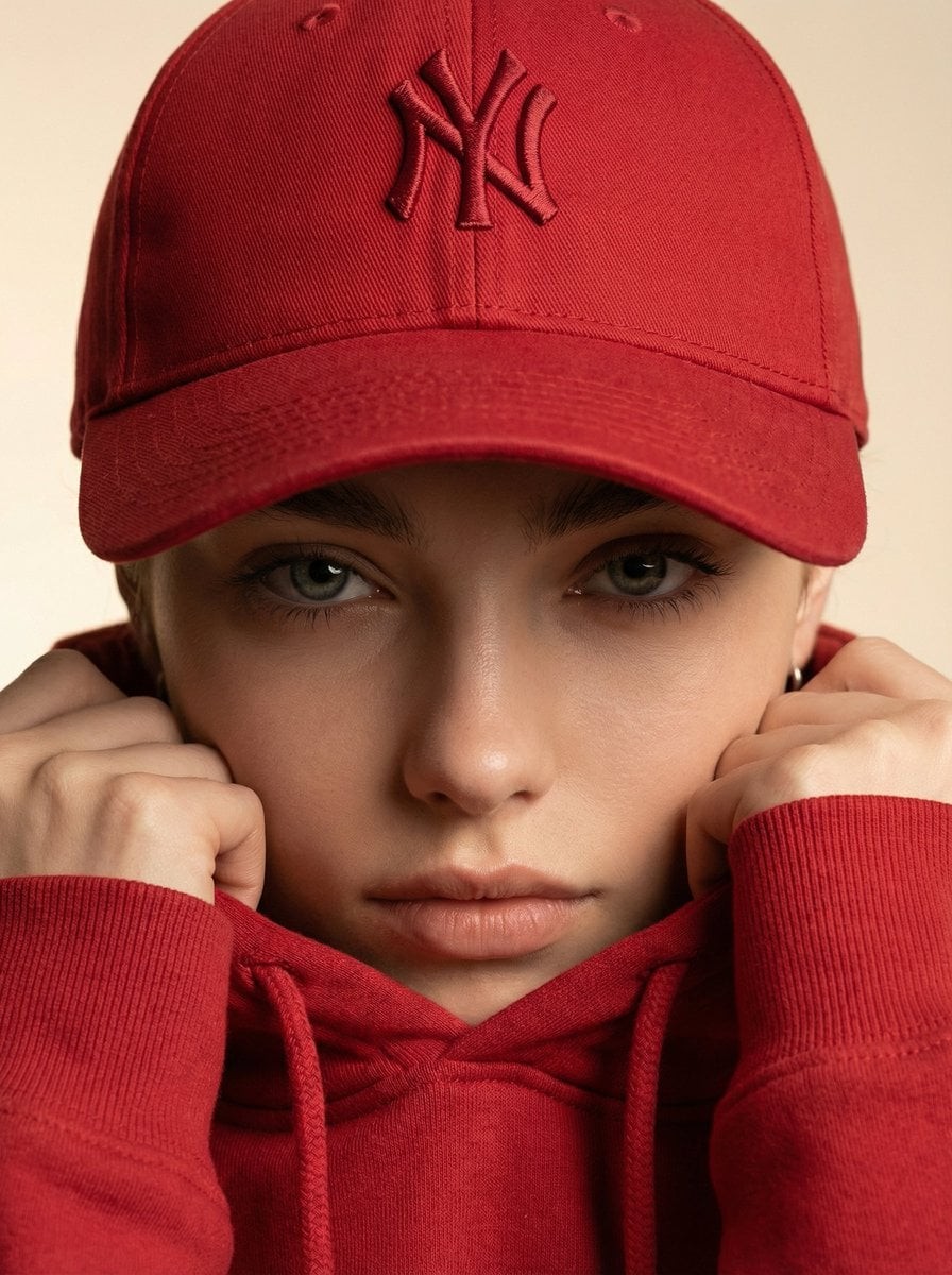 Red Cap Hoodie Extreme Crop