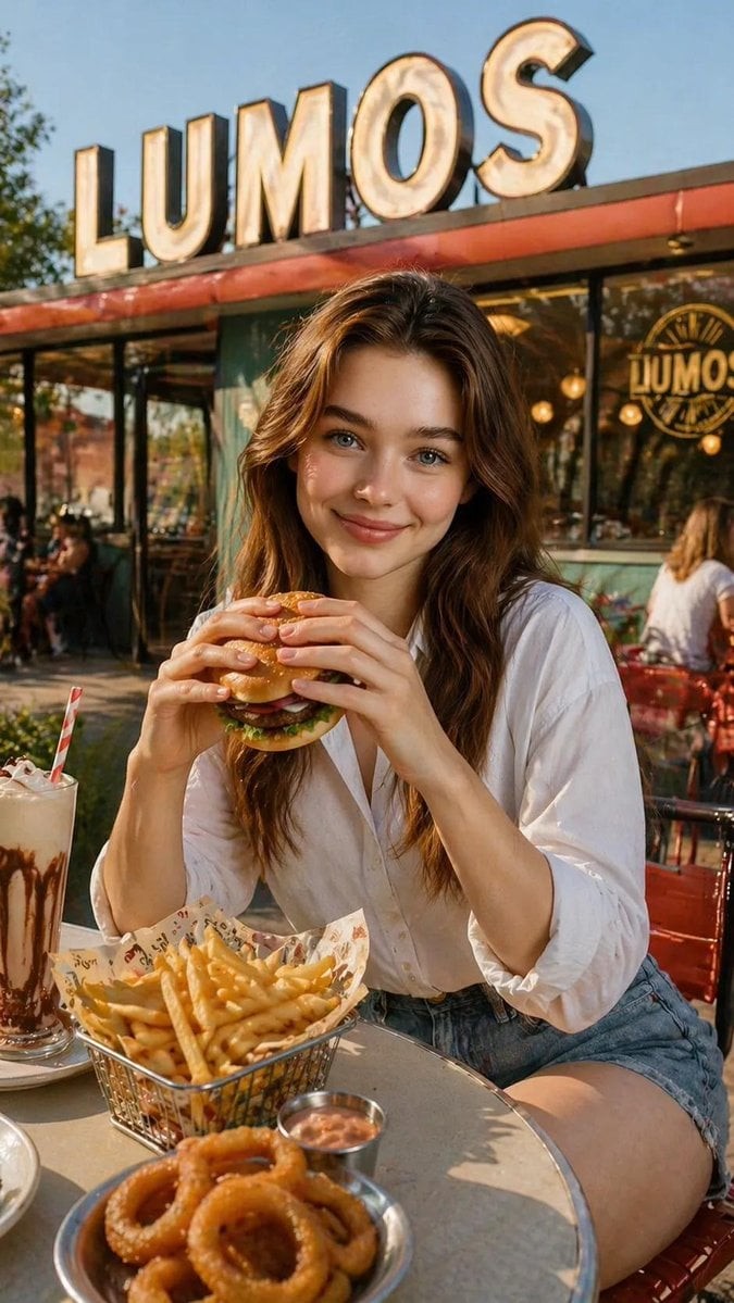 LUMOS Burger Afternoon Scene