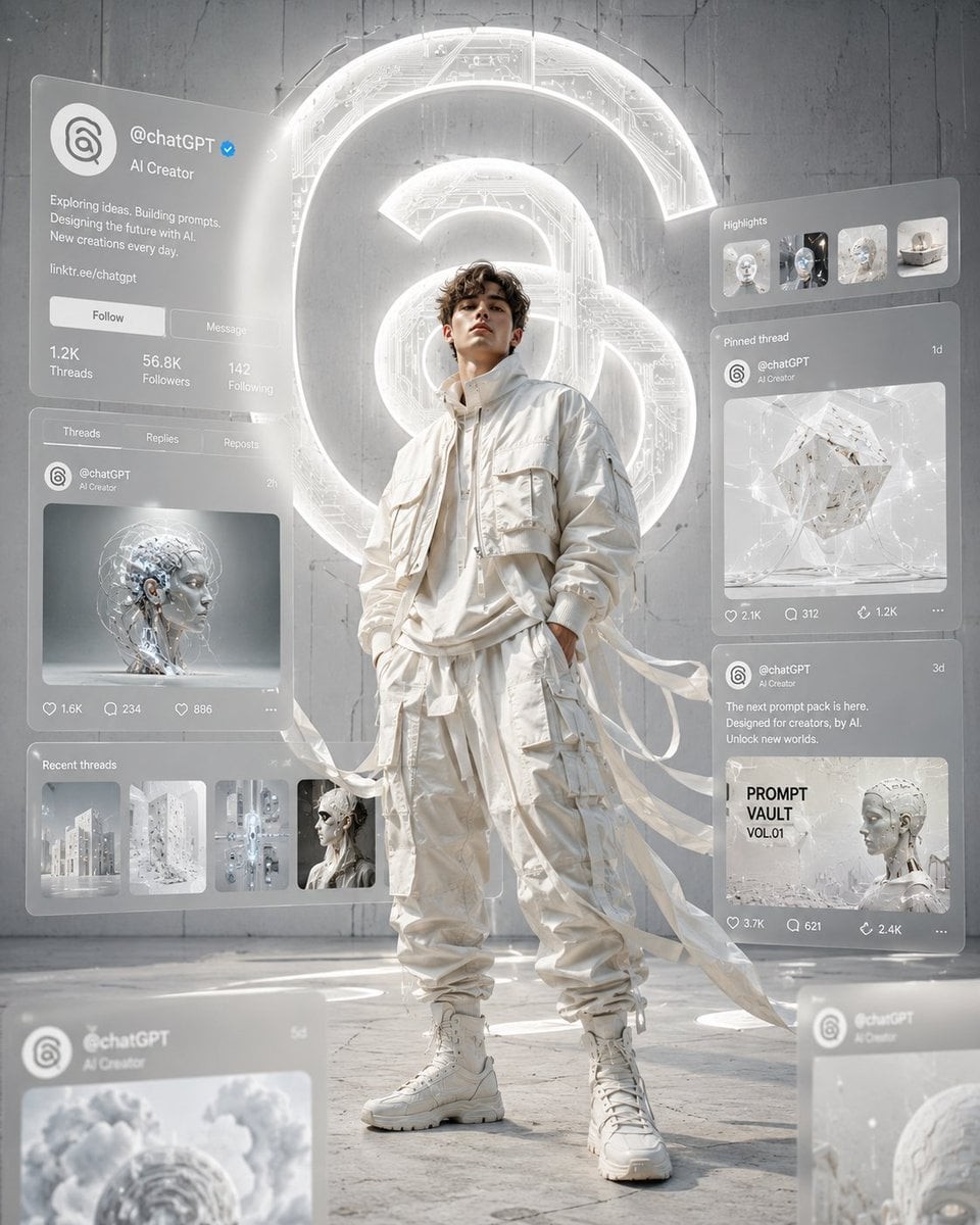 Threads-Inspired Techwear Magazine Cover