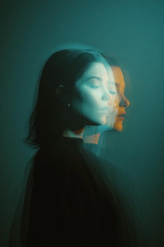 Double Exposure Side-Profile Portrait