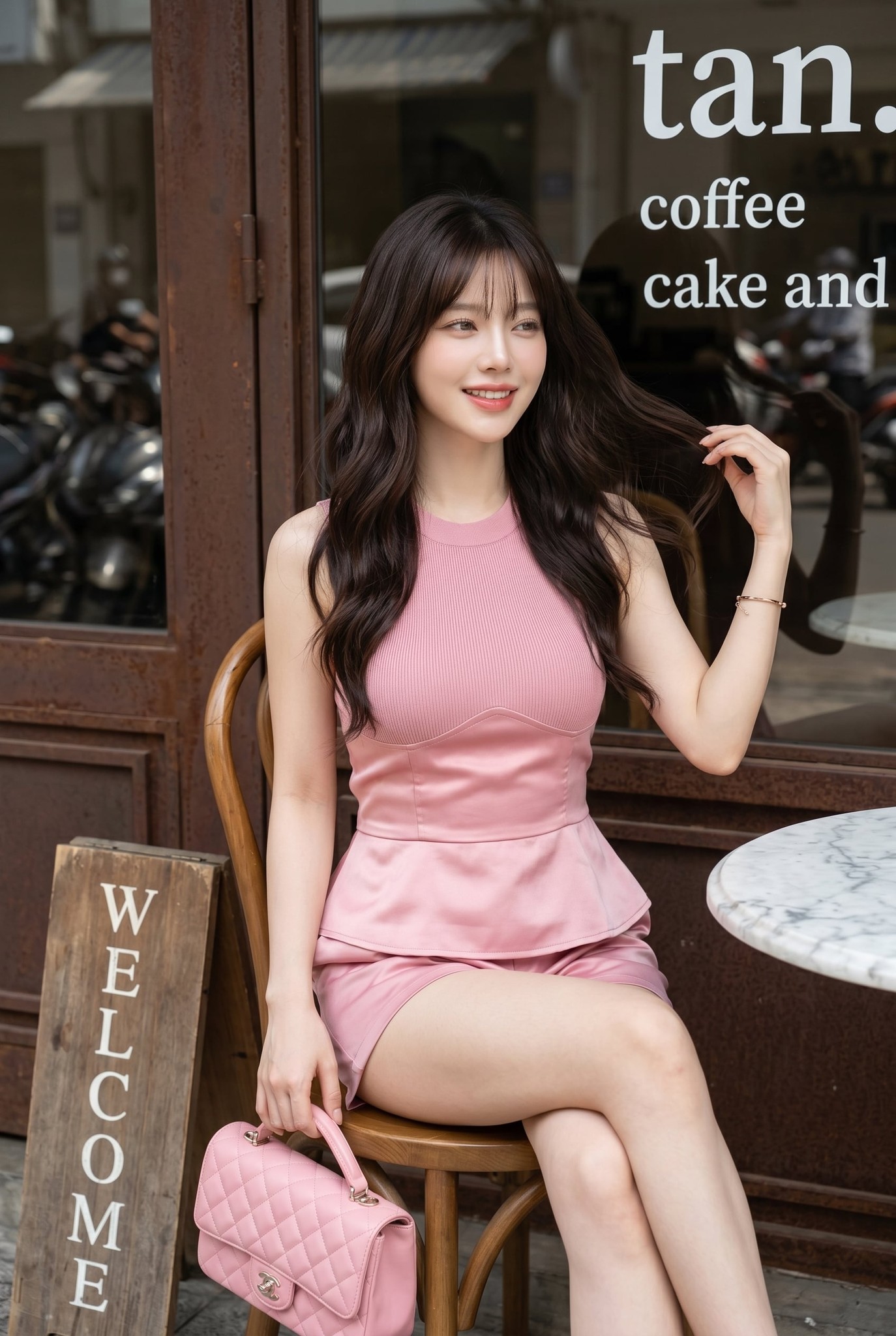 Pink Café Lifestyle Portrait