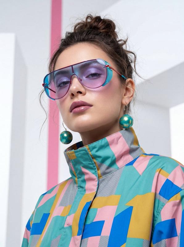 High-Key Geometric Futuristic Fashion Portrait