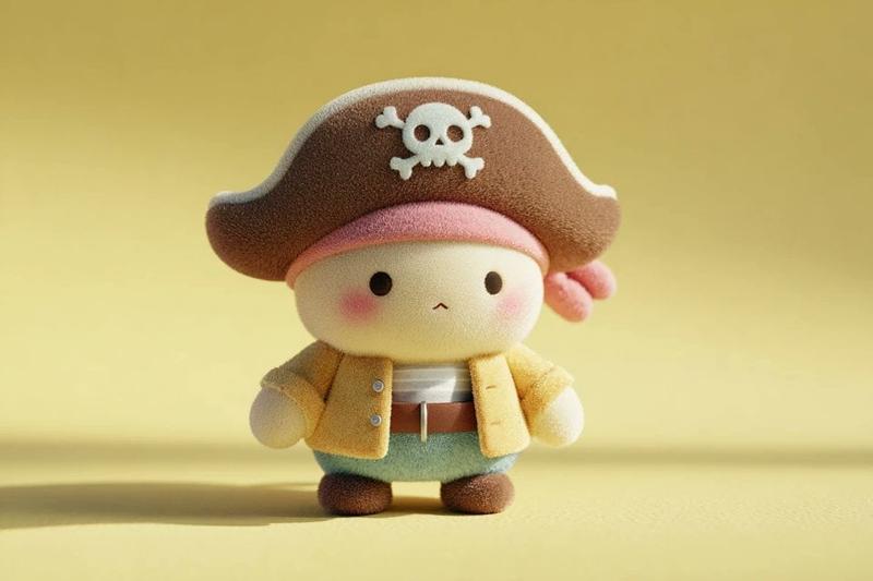 Cute Full-Body Plush Toy Template