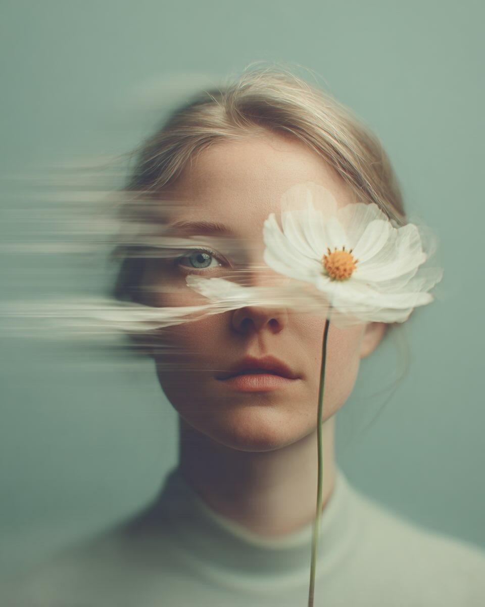 Dreamy Slow-Shutter Floral Portrait