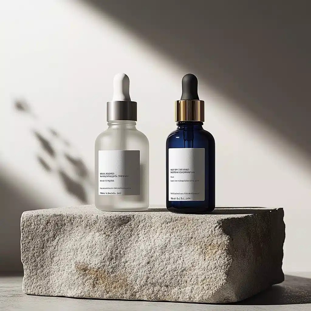 Realistic Skincare Serum Display