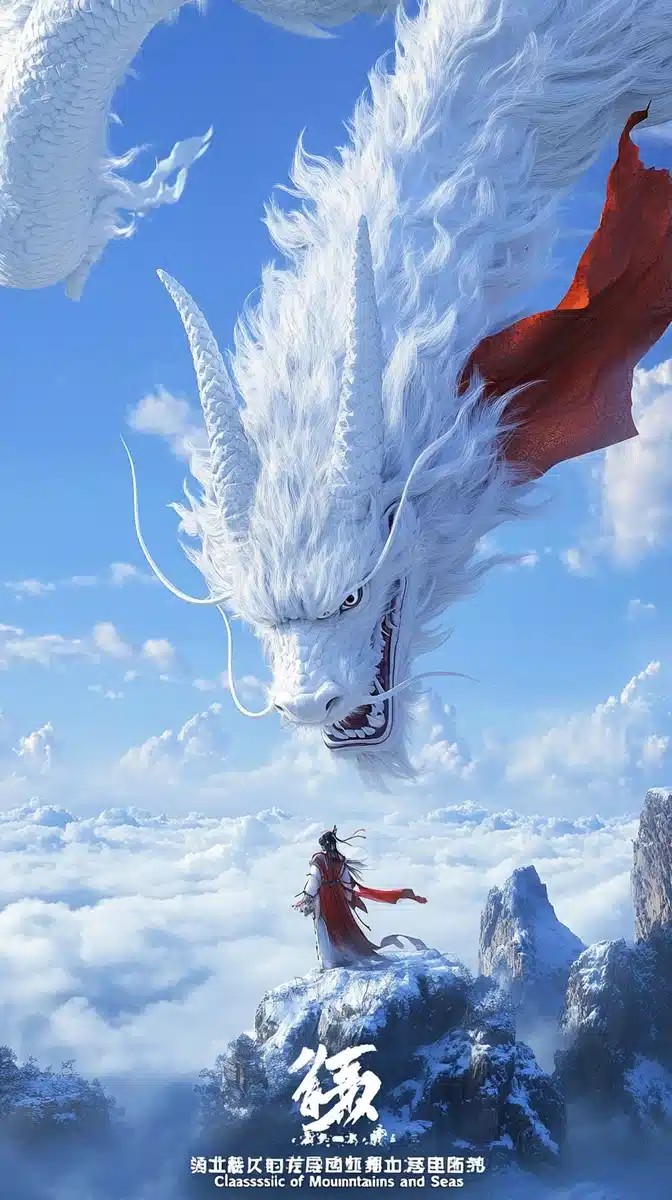 Realistic Yinglong Over Clouds