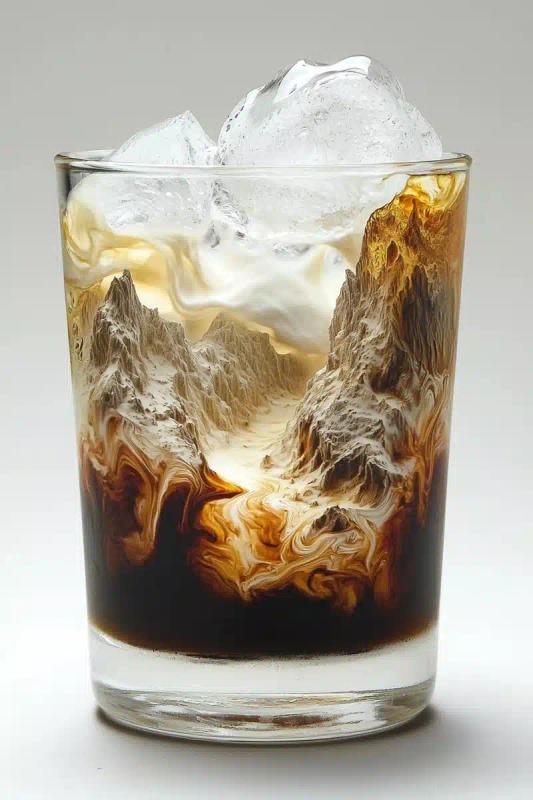 Fluid Landscape in Coffee