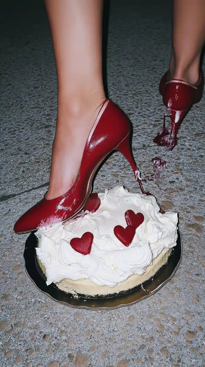 Crushed Pink Cake Photography