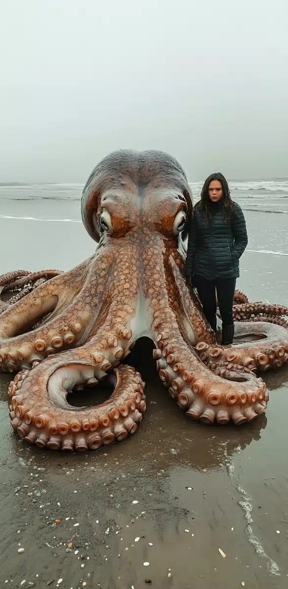 Hyper-Realistic Beach Octopus