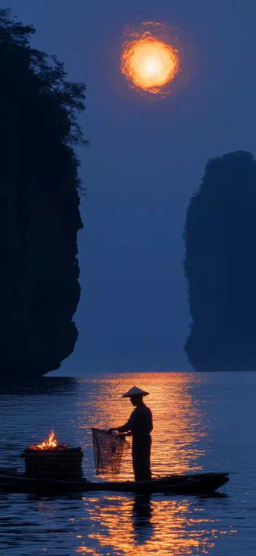 Twilight Li River Scene