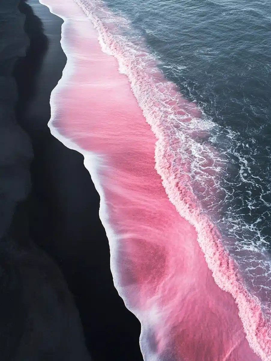 Minimalist Pink Wave Photography
