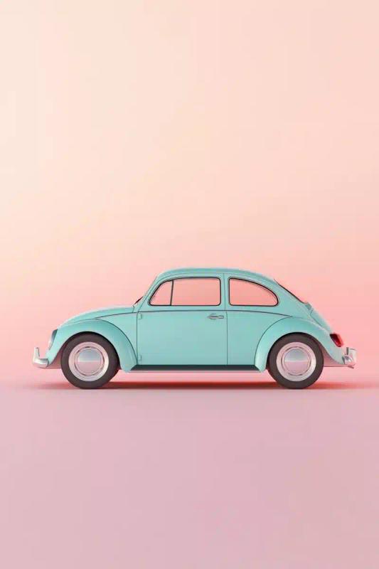 Minimalist Classic Car Render