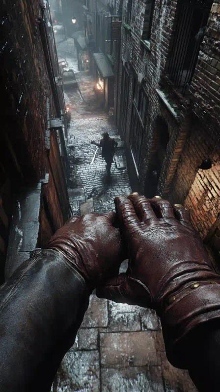 Hyperrealistic Gloved Hands Perspective