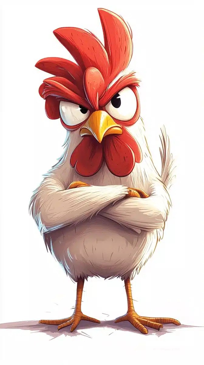 Cartoon Chicken in Disney Style