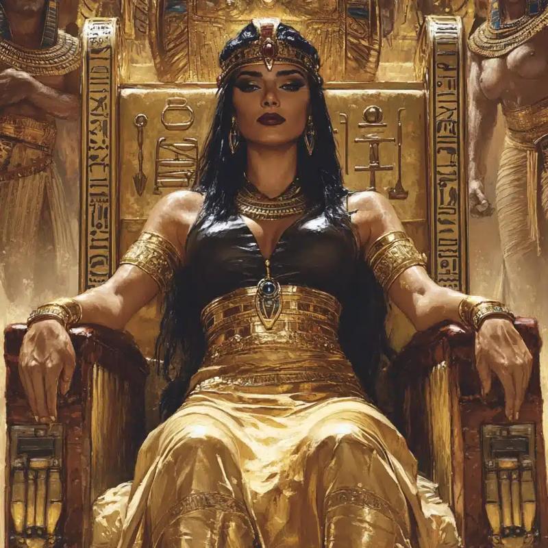 Cleopatra Throne Illustration