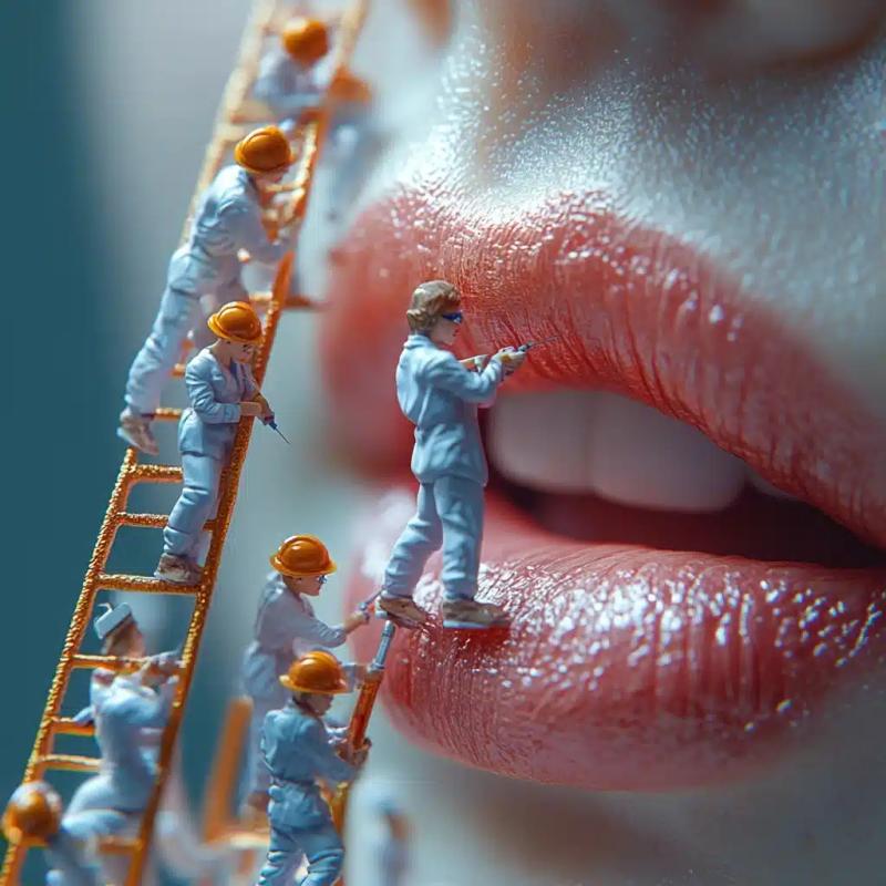 Surreal Lip Enhancement Scene