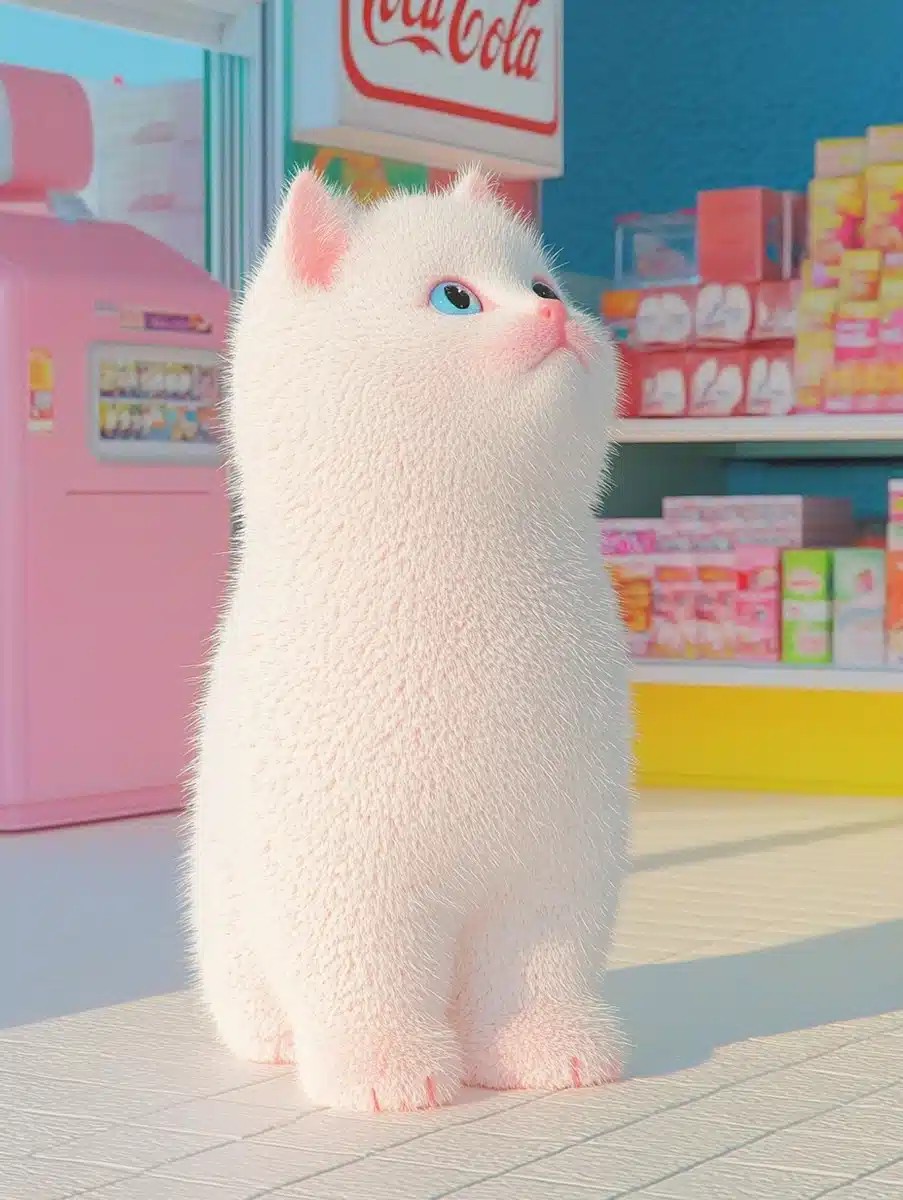 Detailed Kitten with Coca-Cola