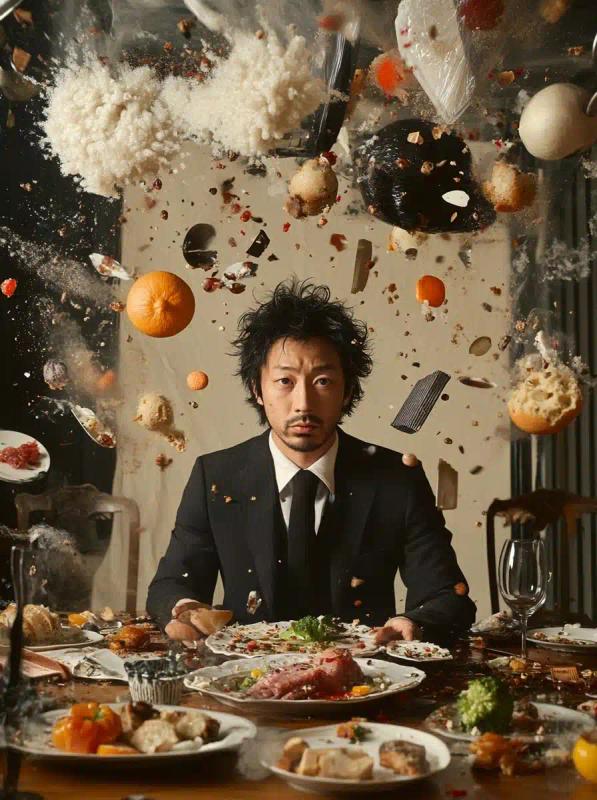 Floating Dinner Table Scene