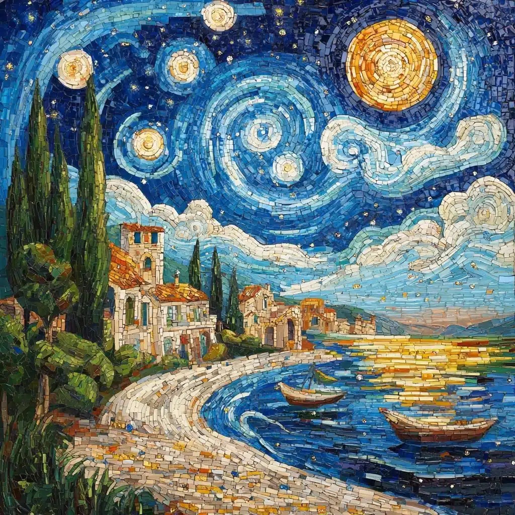 Circular Mosaic Seascape