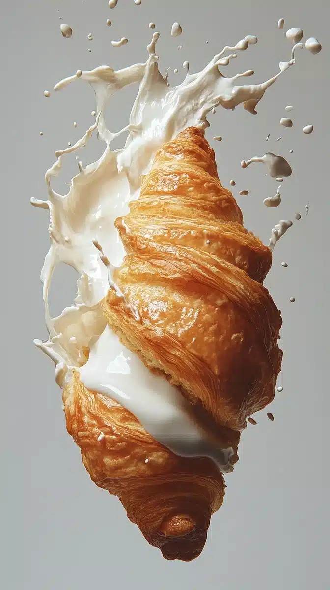 Surreal Milk Croissant Design