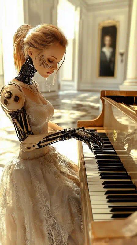 Hyper-Realistic Cyborg Pianist