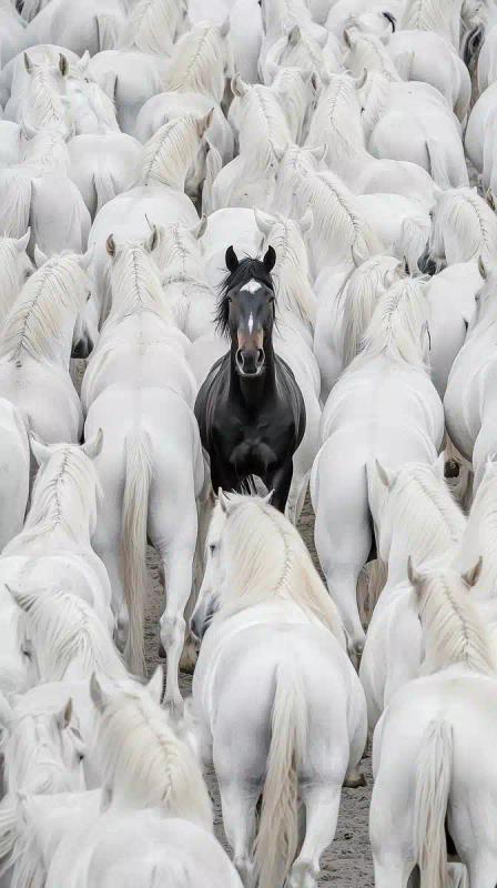 Overhead Herd of Horses