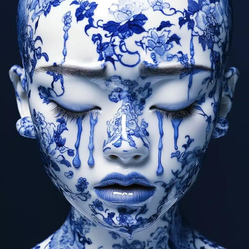 Hyperrealistic Porcelain Woman